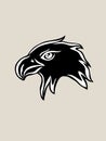 Eagle Head Silhouette, art vector logo design Royalty Free Stock Photo