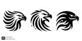 Eagle Head Silhouette Set Royalty Free Stock Photo