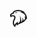 Eagle head simple vector logo design Royalty Free Stock Photo