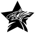 Eagle head with star Royalty Free Stock Photo