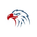 Eagle head vector illustration. the symbol for eagle, falcon, or hawk bird. good for American themes, logistic delivery, or