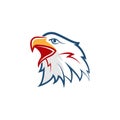 Eagle head vector illustration. the symbol for eagle, falcon, or hawk bird. good for American themes, logistic delivery, or