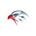 Eagle head vector illustration. the symbol for eagle, falcon, or hawk bird. good for American themes, logistic delivery, or