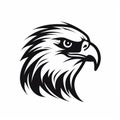 Clean And Simple Black And White Eagle Head Icon