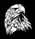 Eagle head wild life head animal black and white vector