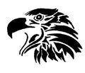 Eagle head wild life head animal black and white vector