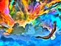 Eagle in heavens painting Royalty Free Stock Photo