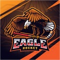 Eagle hockey esport mascot logo design