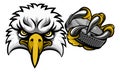 Eagle Ice Hockey Player Animal Sports Mascot