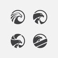 Eagle icon set, hawk logo set