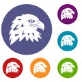 Eagle icons set Royalty Free Stock Photo