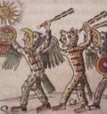 Eagle and Jaguar Aztec warriors at Florentine Codex