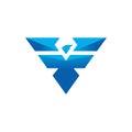 eagle letter V logo icon