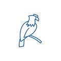 Eagle line icon concept. Eagle flat  vector symbol, sign, outline illustration. Royalty Free Stock Photo
