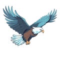 Eagle logo design. Image of flying eagle. Cute eagle emblem. Generated AI Royalty Free Stock Photo