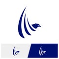 Eagle logo design vector. Simple Eagle logo template. Icon Symbol. Vector Illustration Royalty Free Stock Photo