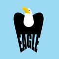 Eagle logo. falcon Emblem of a bird of prey. Hawk sign