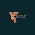Simple Eagle logo icon design template Royalty Free Stock Photo