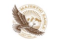 Eagle logo - vector illustration, emblem on white background