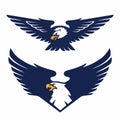 Eagle Logo Wings Set Badge Emblem Template Vector