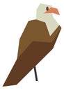 Eagle low poly icon. Color wild bird Royalty Free Stock Photo