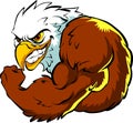 Eagle mascot in cool drawing