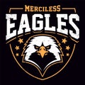 Eagle Mascot Grunge Emblem Template