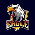 Eagle head sheld mascot logo Royalty Free Stock Photo