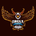 Eagle mascot logo design vector with modern illustration concept style for badge, emblem and tshirt printing Royalty Free Stock Photo