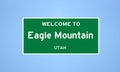 Eagle Mountain, Utah city limit sign. Town sign from the USA