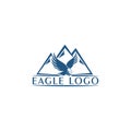 Eagle Mountain Vector logo icon concept illustration. Bird logo. Eagle logo. Abstract logo Design element. Eagle Bird Logo Design.