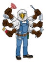 Eagle Multitasking Handyman Holding Tools