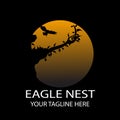 eagle nest wildlife stencil, freedom eagle Royalty Free Stock Photo