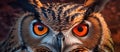 an Eagle-Owl searching for prey Generative AI Royalty Free Stock Photo