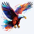 Colorful Eagle Clipart With Dynamic Pose And Realistic Illustration