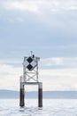 Eagle perched on Duwamish Head Daymark, Seattle, WA
