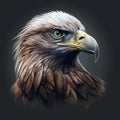 Eagle portrait sticker. Generative AI