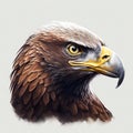 Eagle portrait sticker. Generative AI