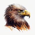 Eagle portrait sticker. Generative AI