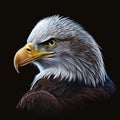 Eagle portrait sticker. Generative AI