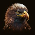 Eagle portrait sticker. Generative AI
