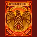 Eagle Propaganda Posters Elements Background Set Royalty Free Stock Photo