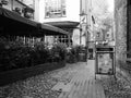 Eagle Pub in Cambridge in black and white