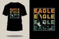 Eagle retro vintage t shirt design typography
