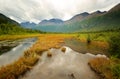 Eagle River nature center at early morning, Eagle River, Alaska. Royalty Free Stock Photo