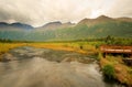 Eagle River nature center at early morning, Eagle River, Alaska. Royalty Free Stock Photo