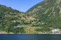 The Eagle Road in Norway in summer time with multiple hairpin turns