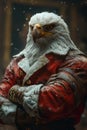 Eagle Santa Claus. created by generative artificial intelligence Royalty Free Stock Photo