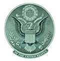 Eagle seal from dollar bill Royalty Free Stock Photo