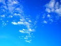 Eagle shape white cloud cluster in blue sky Royalty Free Stock Photo